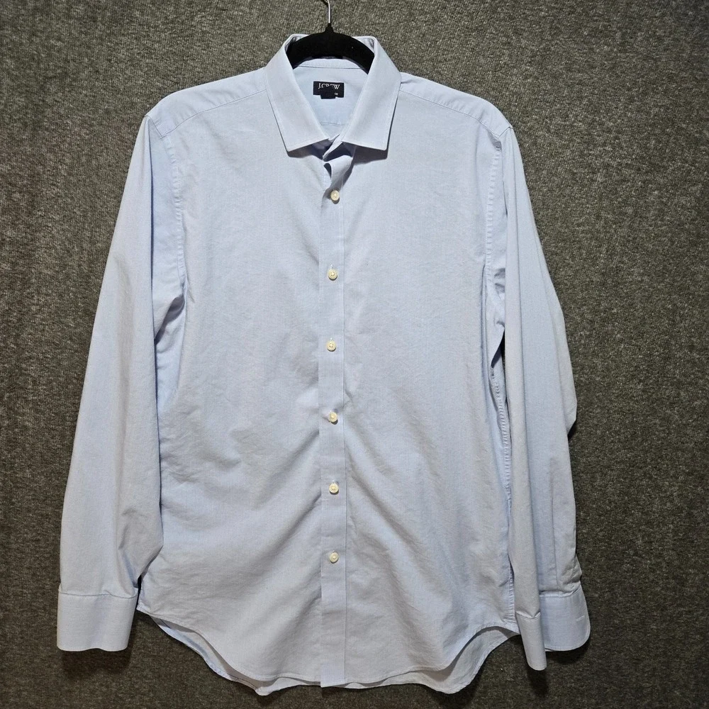 J Crew Performance Blue Solid / Stripe Button Up Shirt Sz Medium Work Casual x2